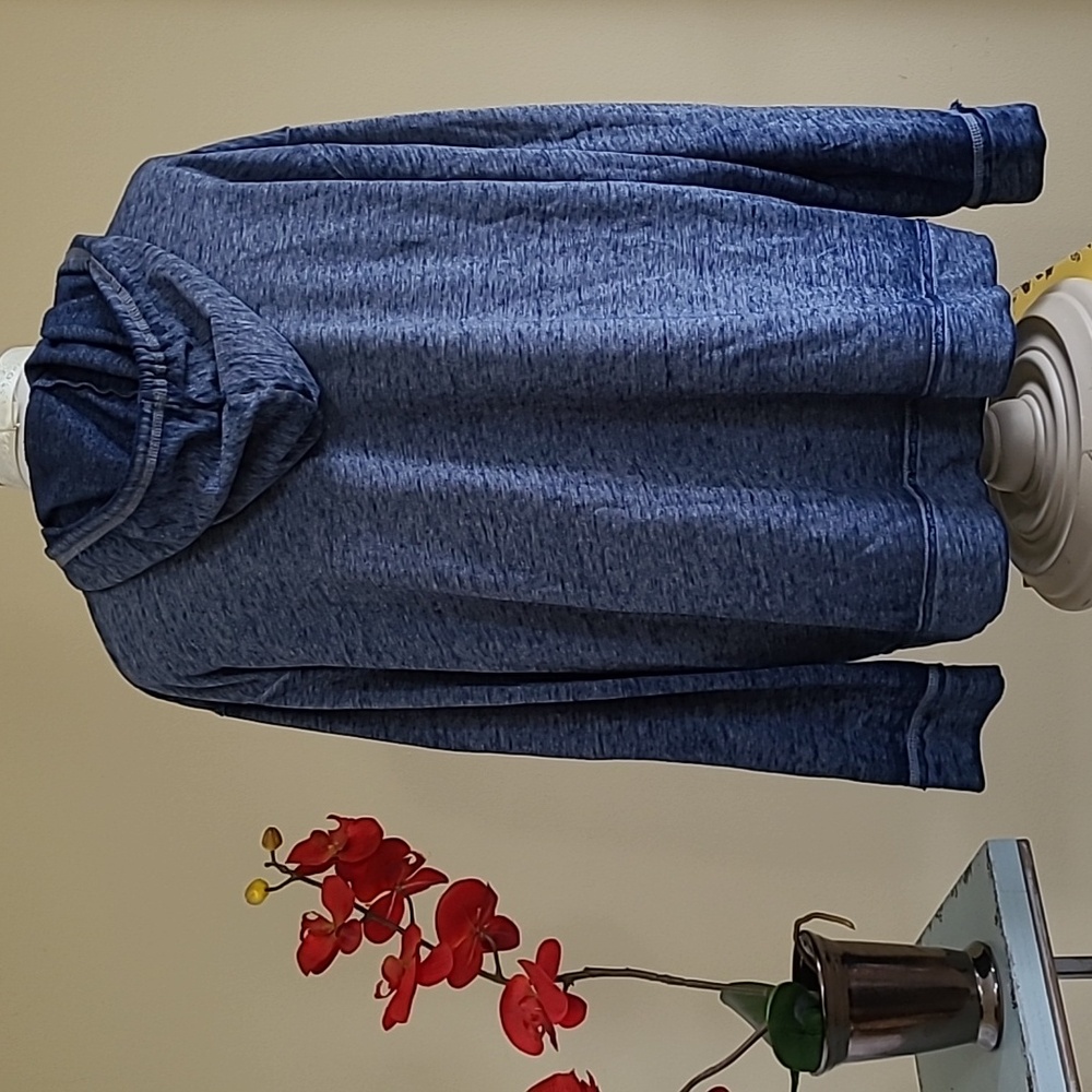 Hoodie Kanga Pouch Sleepwear Pebbled Blue Rose Applique No Boundaries So Soft 2X - Picture 5 of 11
